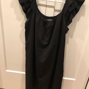 Ann Taylor LOFT black ruffled dress